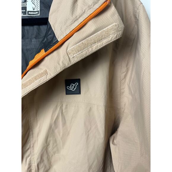 Dutch Bros Mens Medium M Nylon Hooded Employee Jacket Full Zip Windbreaker D8 - Picture 2 of 8